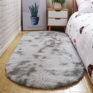 Teppiche weiche flauschige für Wohnzimmer nicht rutschdicke Samt Oval Fläche Teppiche Schlafzimmer Nachtboden Bodenmatten Haustiere Kinder Kinder