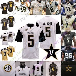 Football Jerseys Custom Vanderbilt Commodores Football Jersey NCAA College Chris Williams Deuce Wallace Keyon Brooks 32 Sarah Fuller Jay Cutler Riley Neal