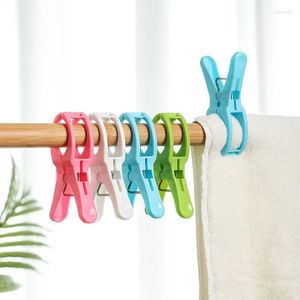 Askılar 5 PCS Askı Klipleri Büyük Plastik Rüzgar Yalıtımlı Plaj Havlu Giysileri Pimleri Bahar Kelepçe Clothespin Güçlü Toptan