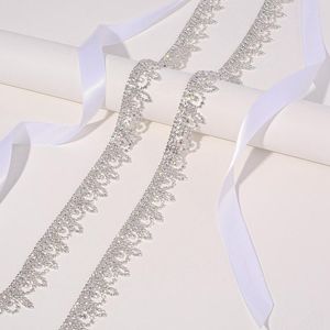Bälten JLZXSY TASSEL Crystal Chain Bridal Belt Rhinestone Wedding With Ribbon For Women Bridesmaids Prom Evening Dresses