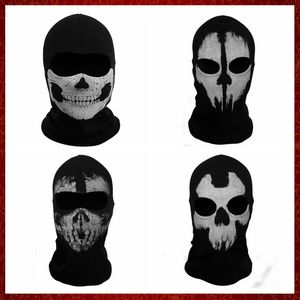 MZZ56 4 Styes Motorcycle Ghost Face Mask Skull Balaclava Cycling Full Full Airsoft Game Mask para deportes al aire libre