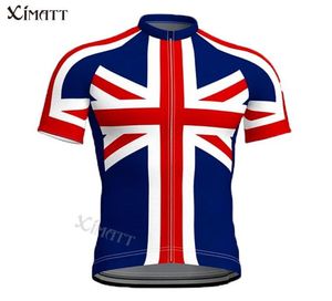 Racing Jackets Classic Retro Britain National Team Pro Cycling Trikot Ximasummer Polyester Men039 Sport Kurzarm schnell DR5542769
