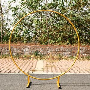 Decoração de festa 2023 Metal Wedding Arch Balloon Round Wed Circle para balões Stand Background Frame ARC