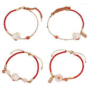 Braccialetti con ciondoli Bracciale portafortuna Ciondolo Zodiaco con filo rosso Anno C1FC