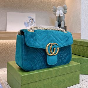 Luksusowe torby designerskie marka marka torba krzyżowa marmont velvet łańcuch torebki mody Flip torebki ramię 3 rozmiary