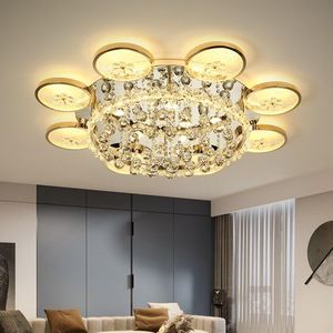 Ceiling Lights Modern Light Luxury Crystal LED Lamp Living Room Bedroom Study Creative Lighting Villa Simple Acrylic Hall