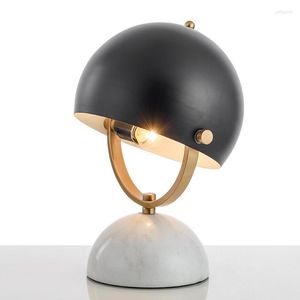 Table Lamps Nordic Bedroom Lamp Modern Simple Study Desk Lights Marble Decorative Cute For Living Room Sofa Lighting