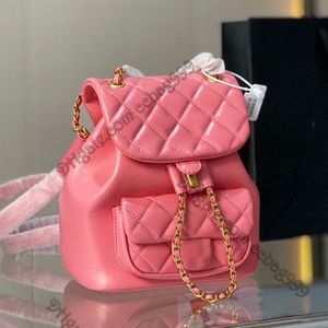 السيدات النفط الشمع كلية مصمم حقيبة الظهر حقائب اليد حقائب مبطن خمر الأجهزة المعدنية سلسلة Crossbody حقيبة مصمم الكلاسيكية للمرأة الفاخرة حقائب 22 سنتيمتر