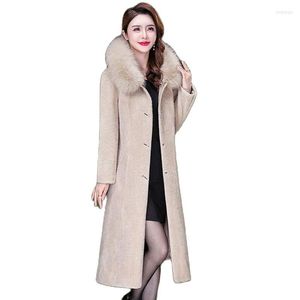 Women's Fur Thick Sheep Shearing Jacket Women Hooded 2023 Coat Granular Velvet Mother Outwear One Overcoat Female Top