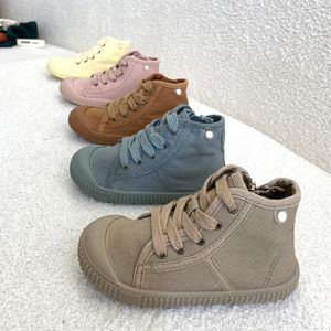 Sneakers Scarpe casual per bambini Scarpe unisex classiche alte per ragazze Scarpe di tela Studenti Sneakers stringate per ragazzi Scarpe per bambini Bambino F08141 230110