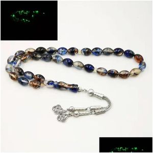 Braccialetti con ciondoli Luminoso Tasbih Speciale Rosario musulmano Tutto è Misbaha Eid Ramadan Regalo Islamico Masbaha 33 Perline di preghiera Bracciale Dh9Rm