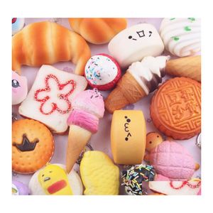 Party Favor 10pcs Medium Mini Soft Squishy Bread Cute Package Toys Key Rising Wipes Anti Drop 2021 Delivery Home Garden Festive Supp Dhwfj