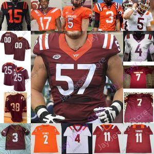 Football Jerseys Football Jerseys 2020 Custom Virginia Tech Hokies Football Jersey NCAA College Michael Ryan Willis Hendon Hooker Deshawn McClease Tayvion