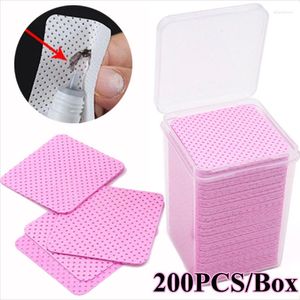 200pcs Wipes Paper Cotton Eyelash Glue Remover Pads Wipe The Mouth Of Bottle Prevent Clogging Lint-Free Cleaner