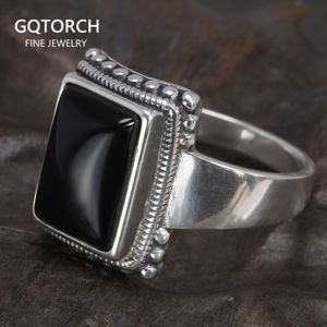 Solitaire Ring Solid 925 Sterling Silver Lucifer S With Black Onyx Natural Stone Handmade Statement TV Show Jewelry 230109