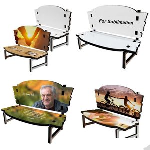 Party Favor Nowa sublimacja MDF Memorial Benches puste drewniane ozdoby Przenoszenie ciepła Akcesoria domowe Świąteczne zabawki