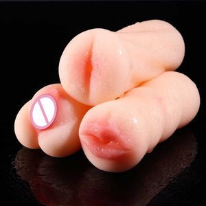 Sex Toys Massager 4D Toys For Men Realistic Deep Throat Male Masturbator Silicone Artificial Vagina Mouth Anal Erotic Oral Aircraft Cups