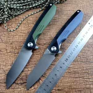 Twosun Brand Outdoor Knives G10 Handle 2 Colors D2 Steel Satin Blade Flipper EDC Utility Daily Pocket Knives Fast Open TS501