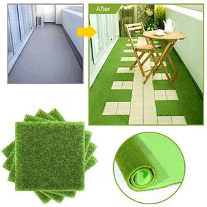 Dekorativa blommor Fake Grass Rug Dog Mat Training och ersättande konstgräs för uteservering av uteservering