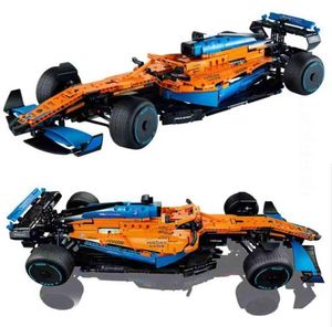 2022 NEW Technical 42141 McLarens Formula 1 Race Car Model Buiding Kit Block Selflocking Bricks Toys for kids Birthday gift Y22051009328
