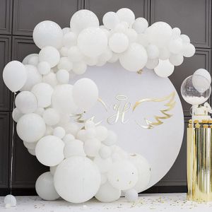 Diğer dekoratif çıkartmalar beyaz balon çelenk kemeri kiti romantik düğün dekorasyon balonları duş doğum günü aksesuar globos 230110