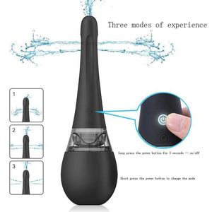 Güzellik Ürünleri Anal Vajinal Temizleme Elektrikli Kateter Seksi Lavman Aracı Oyuncaklar BDSM Sıvı Otomatik Geri Akış Temizleyici Y Oyuncak