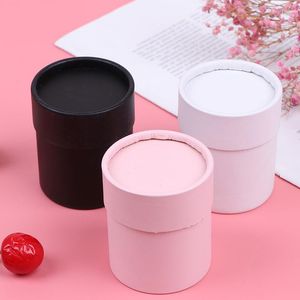 Storage Bottles Round Flower Paper Boxes Lid Hug Bucket Gift Packaging Box Candy Bar Party Wedding