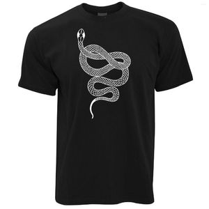 Męskie koszulki Tierkunst T-shirt ilustrowany wąż tatuaż grafik