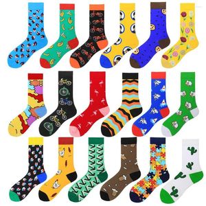 Men's Socks Peonfly Happy Harajuku Men Funny Banana Cock Combed Cotton Dress Casual Wedding Colorful Novelty Skateboard Sokken