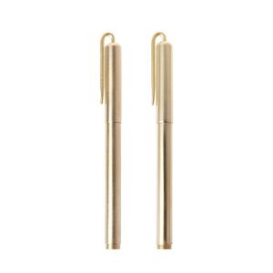 Kugelschreiber Retro Gold Messing Schwarz Tintenstift Handgefertigt mit Clip Büro Schulbedarf Schreibwaren Drop Delivery Business Industrial DHSBZ