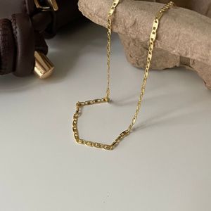 925 Sterling Silver Hummer Clasp Chain Halsband f￶r kvinnor M￤n Geometriska Cut Choker -halsband