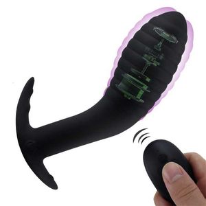 Massageador de massageador de massageador Remoto Remote Anal Vibrador Prostate Massager Dildo Butt Plug Charge USB 10 Padrão de estimulação Silicone Anus Sex Toy for Men