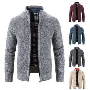 Men's Sweaters 2023 Spring And Autumn Men's Shawl Collar Cardigans Slim Fit Button Cable Knit Black Sweater Pockets Cardigan