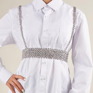 Пояс жемчужные панк -готические ремня ремня Женская рубашка для ночного клуба для женщин использует длинные корсетные пояса регулируемые аксессуары платья