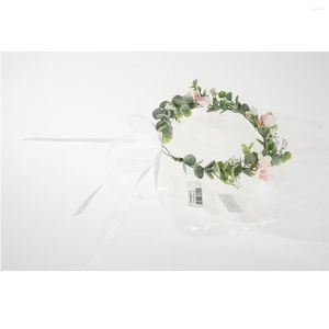 Decorative Flowers Flower Headband Wreath Women Decoration Boho Headpiece Hair Greenery Crown For WeddingParty Supplies