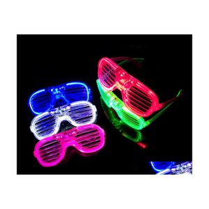 Party Masks Fashion Shutters Shape Led Flashing Glasses Light Up Kids Toys Christmas Supplies Decoration Glowing Gb639 Drop Delivery Dhtfb