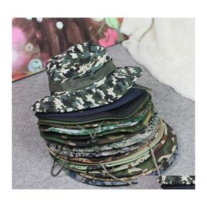 Stingy Brim Hats Bucket Outdoor Jungle Military Bob Camo Bonnie Hat Fishing Cam Barbecue Cotton Mountain Climbing 547 T2 Drop Delive OT5A3