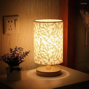 Table Lamps Nordic Modern Desk Lamp Solid Wood Robot Bedroom Living Room Night Light Base LED Holder Read Learn Gift