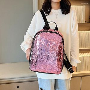 School Bags Sequins Women Backpacks Teenage Girls Rucksack Fashion Glitter Ladies Schoolbag Large Capacity Female Travel Backpack Bagpack