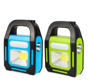 LED solar Lantern lamp USB Rechargeable lanterns for camping emergency flashlight torch phone power bank lights