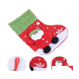 Christmas Decorations 1 Pc Decoration Stocking Santa Clause Candy Bag Pendant Drop Delivery Home Garden Festive Party Supplies Dho0L