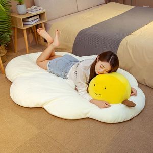 Pillow Big Size Lazy Tatami Seat For Adult Kids Kawaii Cartoon Egg Shape Plush Stuffed Chair Bay Window Futon Pad