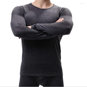 Men's Thermal Underwear Mens Long Johns Set Autumn And Winter V Neck Undershirt Polyster Underpant Shirt Spandex Suits