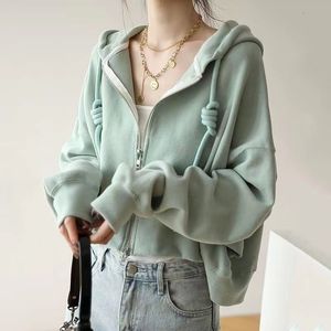 Women's Down Parkas Coat Short Spring Autumn Korean Version Thin Style Hooded Loose Cardigan Top Women Jacket Hoodie Female Casual Outerwear Clothes 230109