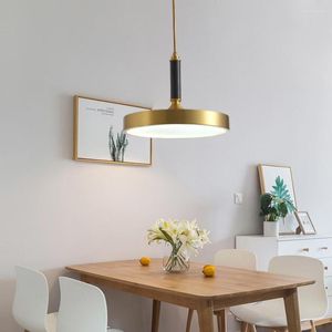 Lâmpadas pendentes Luzes Nórdicas Modernas H65 Correio Redonda Led Teto Ledeiro Lâmpada de Cozinha Lâmpada Interior Sala Decorativa de Janta Decorativa