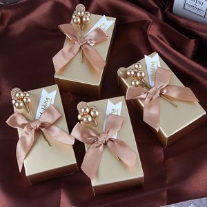 Presente Wrap Wedding Favor Boxes Candy Party Decoration Paper Bags Supplies Caixa de embalagem 230110