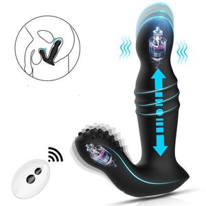 Giocattoli del sesso Massaggiatore Spinta Vibratori anali per gli uomini Prostata maschile Buttplug Plug Vibratore G Spot Stimolatore Donne Masturbatore Giocattolo