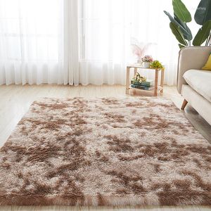 Tapetes 2023 Moda Tie-Dye Gradiente Color Carpet Sala de estar e cabelos compridos no quarto podem ser lavados nórdicos modernos
