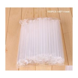 Drinking Straws Sts 100Pcs Big Milkshake Bubble Boba Milk Tea Plastic Thick Smoothie Cold Drinkware Bar Accessories1 Drop Delivery H Dhzen