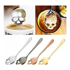 Spoons Sugar Skl Tea Spoon Suck Stainless Coffee Dessert Ice Cream Tableware Colher Kitchen Accessories Drop Delivery Home Garden Di Dhqux